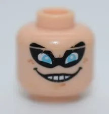 LEGO Light Nougat Minifigure Head Syndrome Mask Blue Eyes freckles 6145132