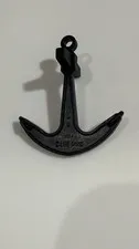 Lego Black Boat, Anchor - Single Top Hole 2564 For Barracuda, Flagship, Clipper