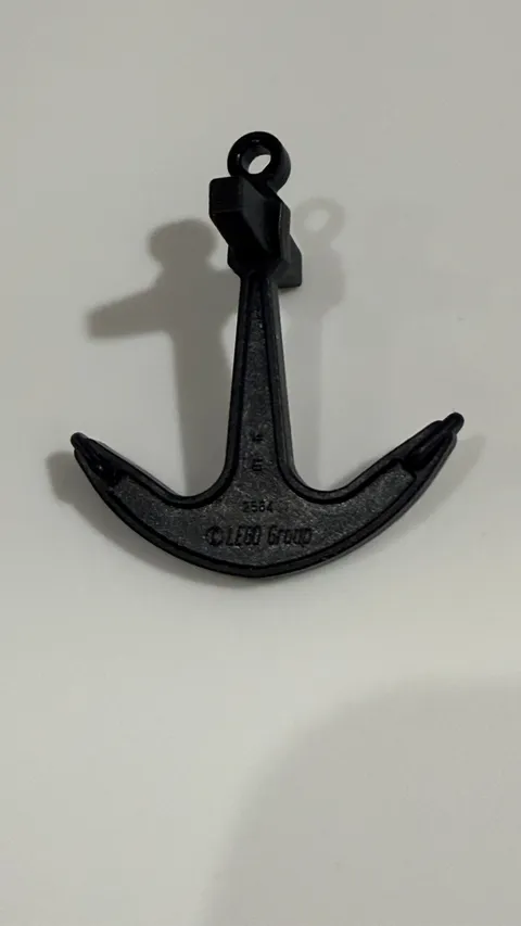 Lego Black Boat, Anchor - Single Top Hole 2564 For Barracuda, Flagship, Clipper