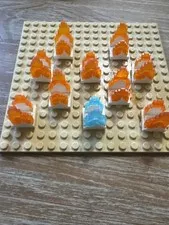 Lego Minecraft Flames. Lot Of 10. Fire + 1 Ice. 🔥 🔥 🔥 