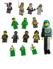 Vintage LEGO Minifigure Lot Aquazone Aquasharks Spyrius Space Technic Cyber 15pc