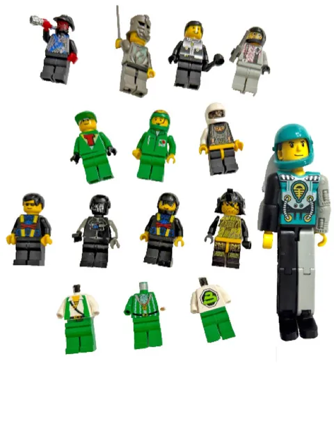 Vintage LEGO Minifigure Lot Aquazone Aquasharks Spyrius Space Technic Cyber 15pc