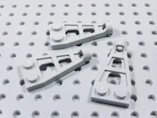 LEGO Lot of 3 Light Bluish Gray 1x2 Long Stud Holder Part 4596 BR