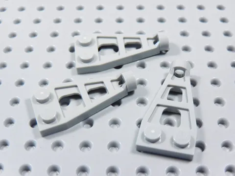 LEGO Lot of 3 Light Bluish Gray 1x2 Long Stud Holder Part 4596 BR