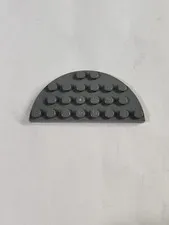 LEGO Parts 22888 Plate ● Round Half 4 x 8 ● Dark Bluish Gray ● 1 piece