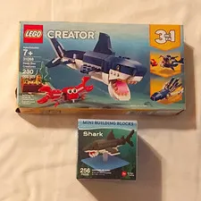 LEGO Creator 3-in-1 Deep Sea Creatures Shark 31088 230 pcs 7+ (Box) Lot of 2