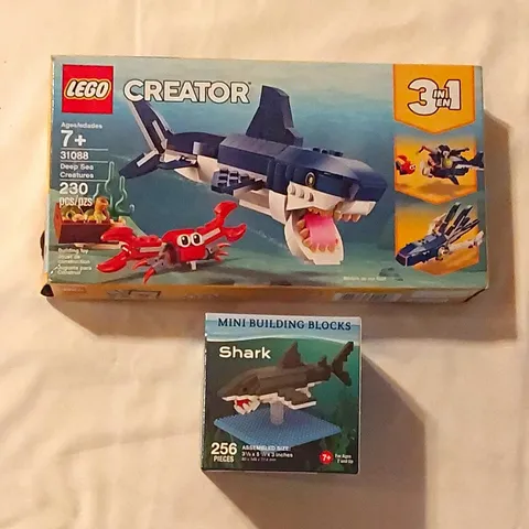 LEGO Creator 3-in-1 Deep Sea Creatures Shark 31088 230 pcs 7+ (Box) Lot of 2