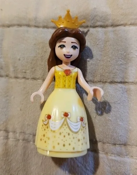 LEGO DISNEY Beauty and the Beast  Minifigure Belle Yellow Dress Crown