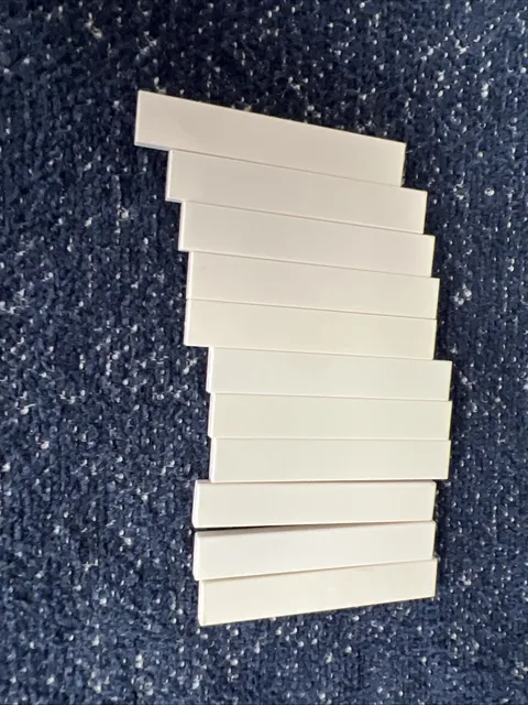 LEGO 6636 White Tile 1x6 - 11 Pieces