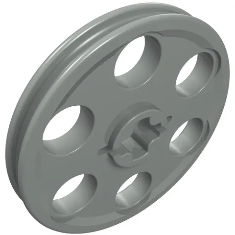 LEGO Part 4185 - Light Gray Technic Wedge Belt Wheel [aka Pulley]