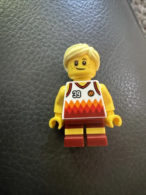 LEGO Town City Girl with Short Legs Jersey 39 and Red Hat Beach Ocean Summer
