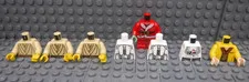 LEGO Star Wars Torso Lot of 8 Minifigures Obi-wan Yoda Luke Clone Captain Vaughn