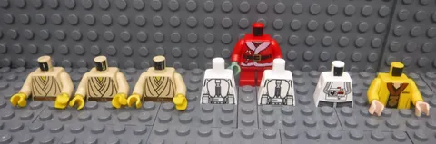 LEGO Star Wars Torso Lot of 8 Minifigures Obi-wan Yoda Luke Clone Captain Vaughn