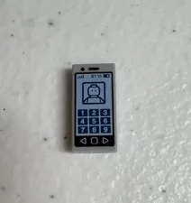 Lego Cell Phone Tile Piece - A Must Have For Collectors - Great Gift - Grey