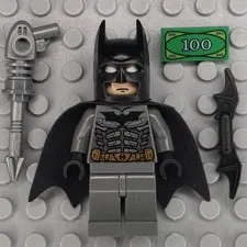 Lego Batman DC Minifigure BAT024 Batman Dark Bluish Gray Suit Black Mask