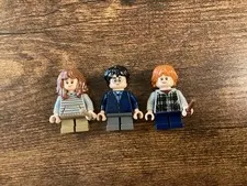 Lego Harry Potter Minifigure Lot- Harry Potter, Hermione, and Ron Weasley