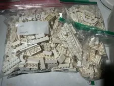 LEGO Bulk WHITE 2.5+ Pound Diverse Pieces -Hundreds of Pieces -WYSIWYG See Photo