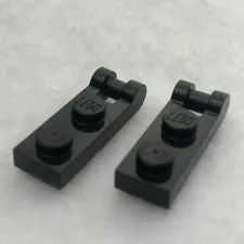 LEGO 60478 Black Plate, Modified 1 x 2 W/ Bar Handle on End (x2)
