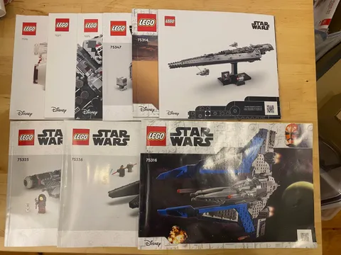 LEGO Star Wars Instruction Manuals Booklets Lot of 9