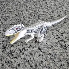 Jurassic World Indominus Rex White Dinosaur Custom Lego Figure 75919