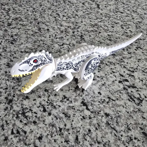 Jurassic World Indominus Rex White Dinosaur Custom Lego Figure 75919