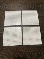 Lego Base Plates 16X16 Studs Lot of 4 White  5X5 Inches  LEGO