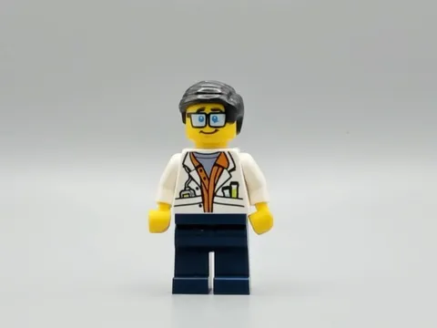 LEGO® Minifig cty0789 - City Jungle Scientist - White Lab Coat with Test Tubes