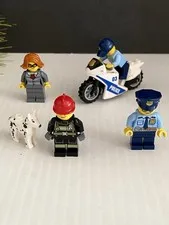 5 Lego City Mini Figures, Minifigs Figures Lot, Lego City assorted Characters
