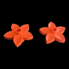 lot of 2 Duplo coral pink flower parts- combined shipping (MISC49)