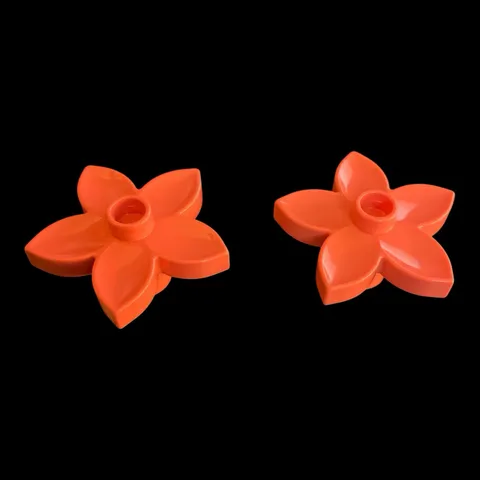 lot of 2 Duplo coral pink flower parts- combined shipping (MISC49)