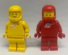 LEGO Classic Space Astronaut Minifigure Lot Yellow Red Vintage 1980s