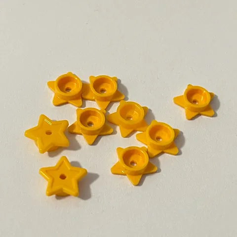 Lego 3498 Orange-Yellow Replacement Add-on Pieces Lot of 9