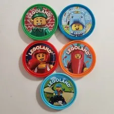 Legoland California Pop Badge Set of 5 Boxer Hot Pepper Unicorn Christmas Lego