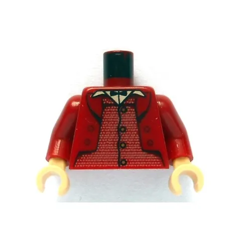 LEGO Harry Potter, Goblin Torso with Dark Red Arms and Tan Hands inv.632