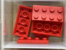 LEGO Parts - Red Plate 2 x 4 - No 3020 - QTY 5