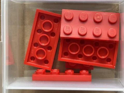 LEGO Parts - Red Plate 2 x 4 - No 3020 - QTY 5