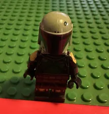 LEGO Star Wars Boba Fett Minifigure Helmeted Character Dark Red & Gray Helmet