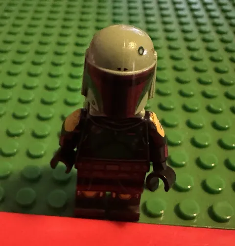 LEGO Star Wars Boba Fett Minifigure Helmeted Character Dark Red & Gray Helmet
