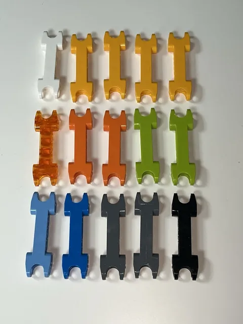 Lego 50898 Technic Axle Pin Connector 2x7 w/ 2 Ball Joint Sockets, Lot of 15