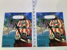 Legoland RARE Gift Bag Lot Pirates Set 7075 Redbeard Ship 2pc Collectible 10x8”