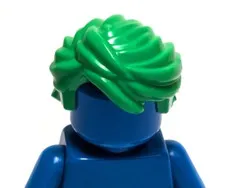 Lego - Minifigure Hair - Light Green, Swept Back, Tousled