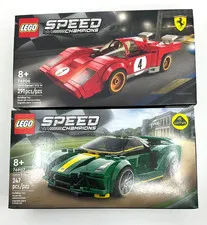 LEGO SPEED CHAMPIONS 76906 (1970 Ferrari 512) + 76907 (Lotus Evija) NEW SEALED