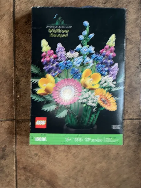 LEGO Icons: Wildflower Bouquet (10313) Open Box Never Used Cont US Gr Advtg