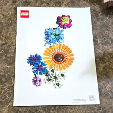 LEGO Botanicals Wildflower Bouquet 10313 Illustrated Manual Booklet EN/ES