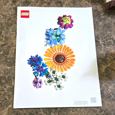 LEGO Botanicals Wildflower Bouquet 10313 Illustrated Manual Booklet EN/ES