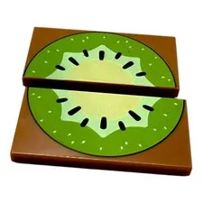 LEGO ® 2x Bluey 2x4 tile kiwi print 87079pb1539 spare part tile fruit printed