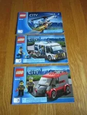 Lego CITY 60008 Instruction Manuals 1, 2 & 3 ONLY Guide Booklets FREE SHIP