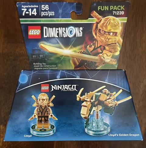 LEGO Dimensions 71239 Ninjago Lloyd Fun Pack Sealed Final Golden Minifigure