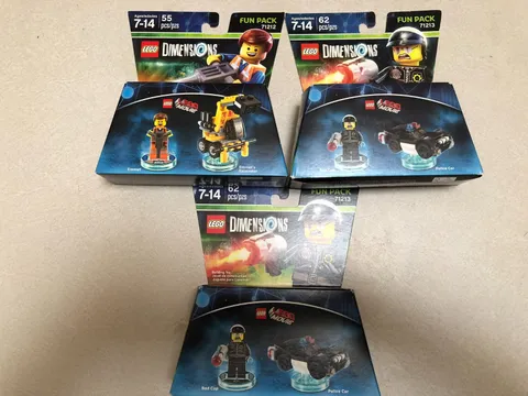 NEW LEGO DIMENSIONS: Emmet Fun Pack (71212) + Bad Cop Fun Pack (71213) x2