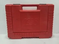 Vintage LEGO 1985 Red Plastic Storage Carrying Case 15x12x4" Briefcase Snap Lid